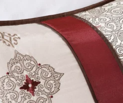 Perry Red & Brown Medallion Jacquard California King 7-Piece Comforter Set -Home Store 810590781 810590780 810590779 6