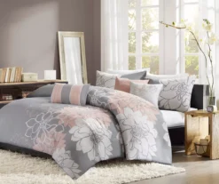 Jane Floral Reversible Cotton Duvet Cover Set -Home Store 810590786 810590785 2