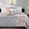 Jane Floral Reversible Cotton Coverlet Set -Home Store 810590790 810590789 1