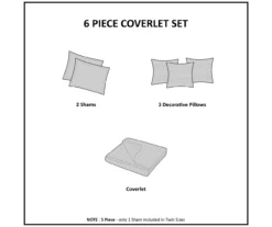 Jane Floral Reversible Cotton Coverlet Set -Home Store 810590790 810590789 12