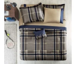 Rick Navy & Beige Crisscross Comforter Set 15 Rick Navy & Beige Crisscross Comforter Set -Home Store 810590798 810590797 810590796 810590795 3