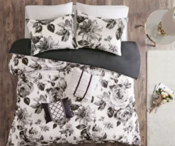 Hannah White & Black Floral Duvet Cover Set 16 Hannah White & Black Floral Duvet Cover Set -Home Store 810590809 810590808 810590807 3