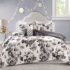 Hannah White & Black Floral Full/Queen 5-Piece Comforter Set 2 Hannah White & Black Floral Full/Queen 5-Piece Comforter Set -Home Store 810590812 810590811 810590810 1