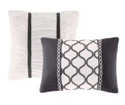 Hannah White & Black Floral Full/Queen 5-Piece Comforter Set -Home Store 810590812 810590811 810590810 7