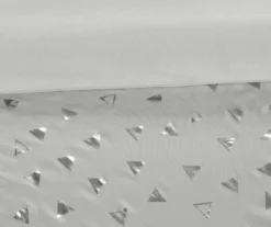 Nova Gray & Silver Metallic Triangle Full/Queen 5-Piece Comforter Set -Home Store 810590824 810590823 810590818 7