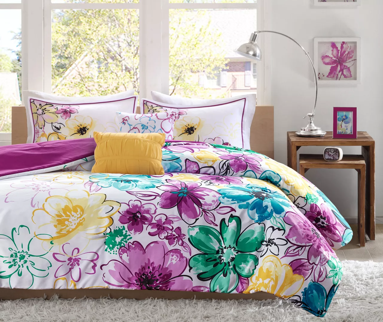 Skye Floral Comforter Set 3 Skye Floral Comforter Set