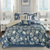 Bedford Blue & White Coastal Cotton Sateen Comforter Set -Home Store 810590834 810590833 810590832 1