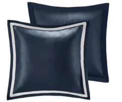 Eliot Navy & White Damask Jacquard King 8-Piece Comforter Set -Home Store 810590837 810590836 810590835 4