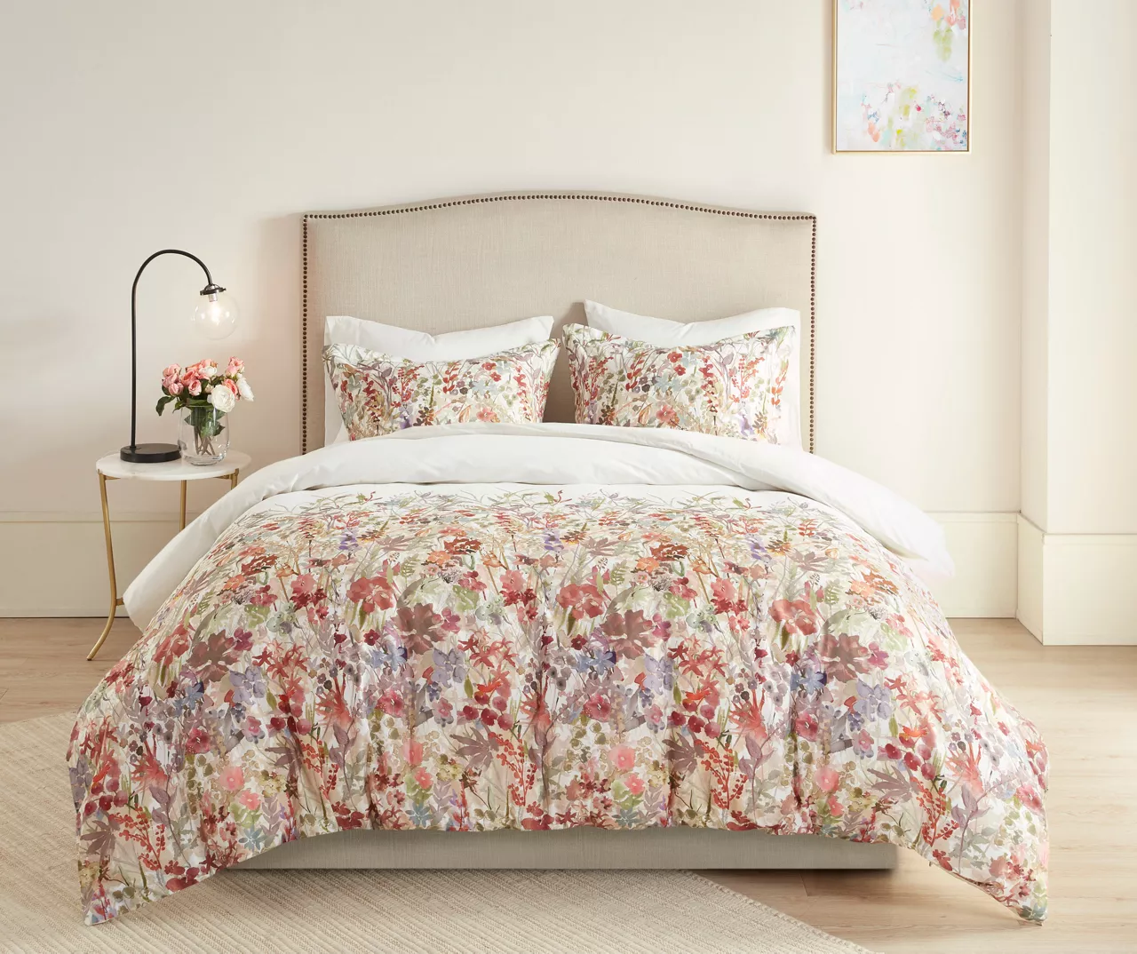 Julia Watercolor Floral Duvet Cover Set 3 Julia Watercolor Floral Duvet Cover Set