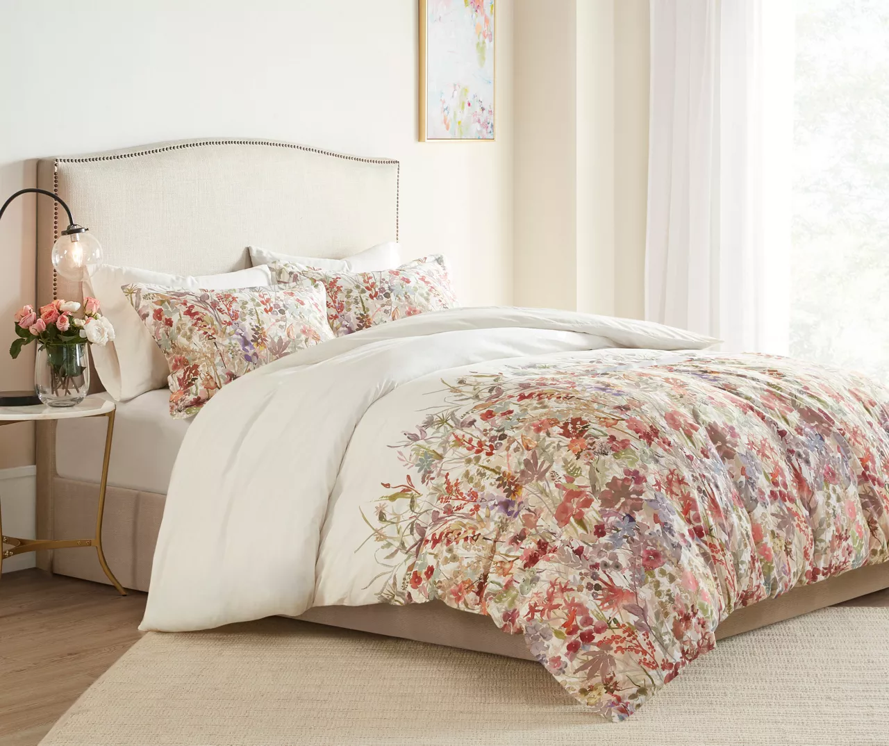 Julia Watercolor Floral Duvet Cover Set 4 Julia Watercolor Floral Duvet Cover Set - Image 2