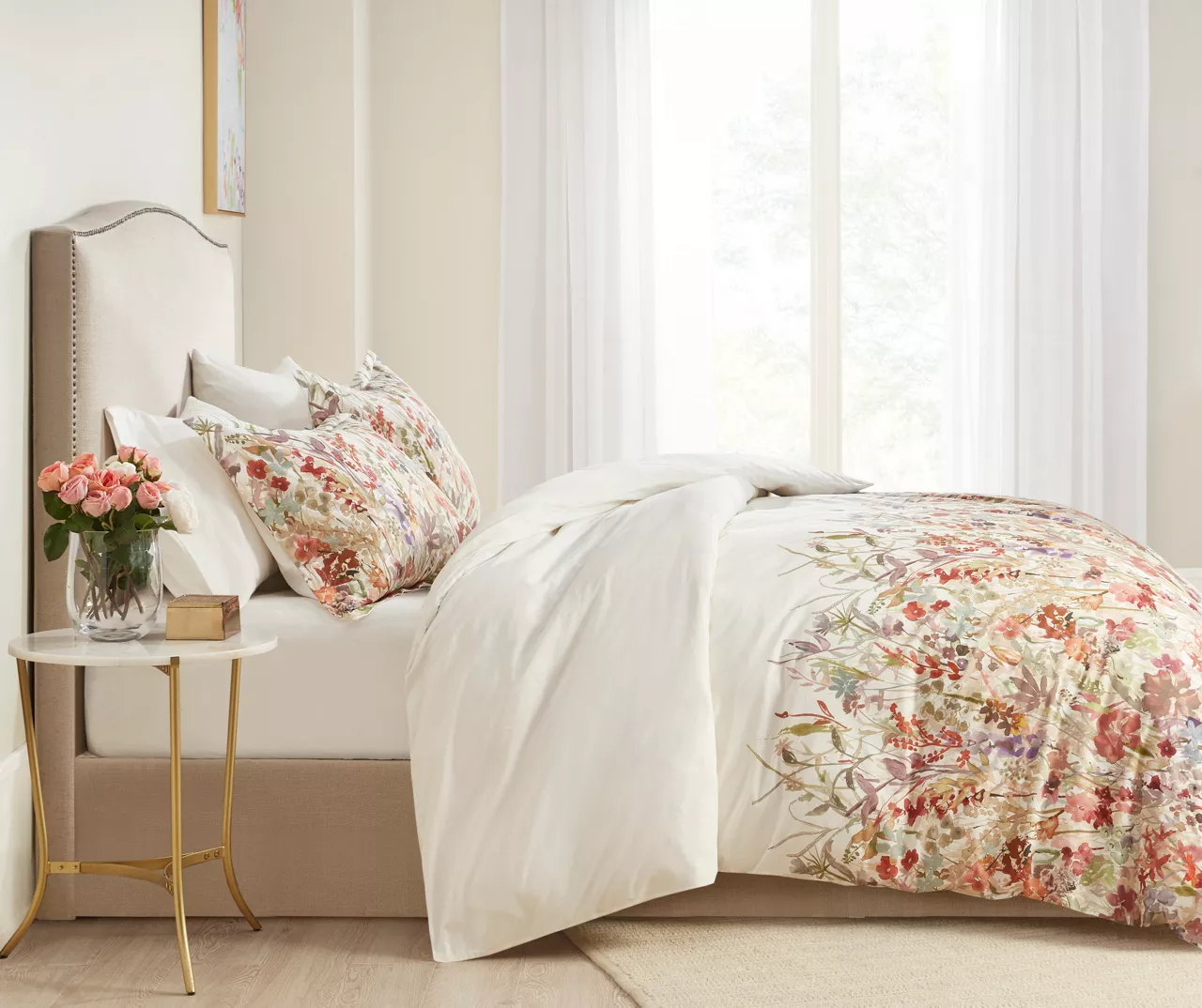 Julia Watercolor Floral Duvet Cover Set 5 Julia Watercolor Floral Duvet Cover Set - Image 3