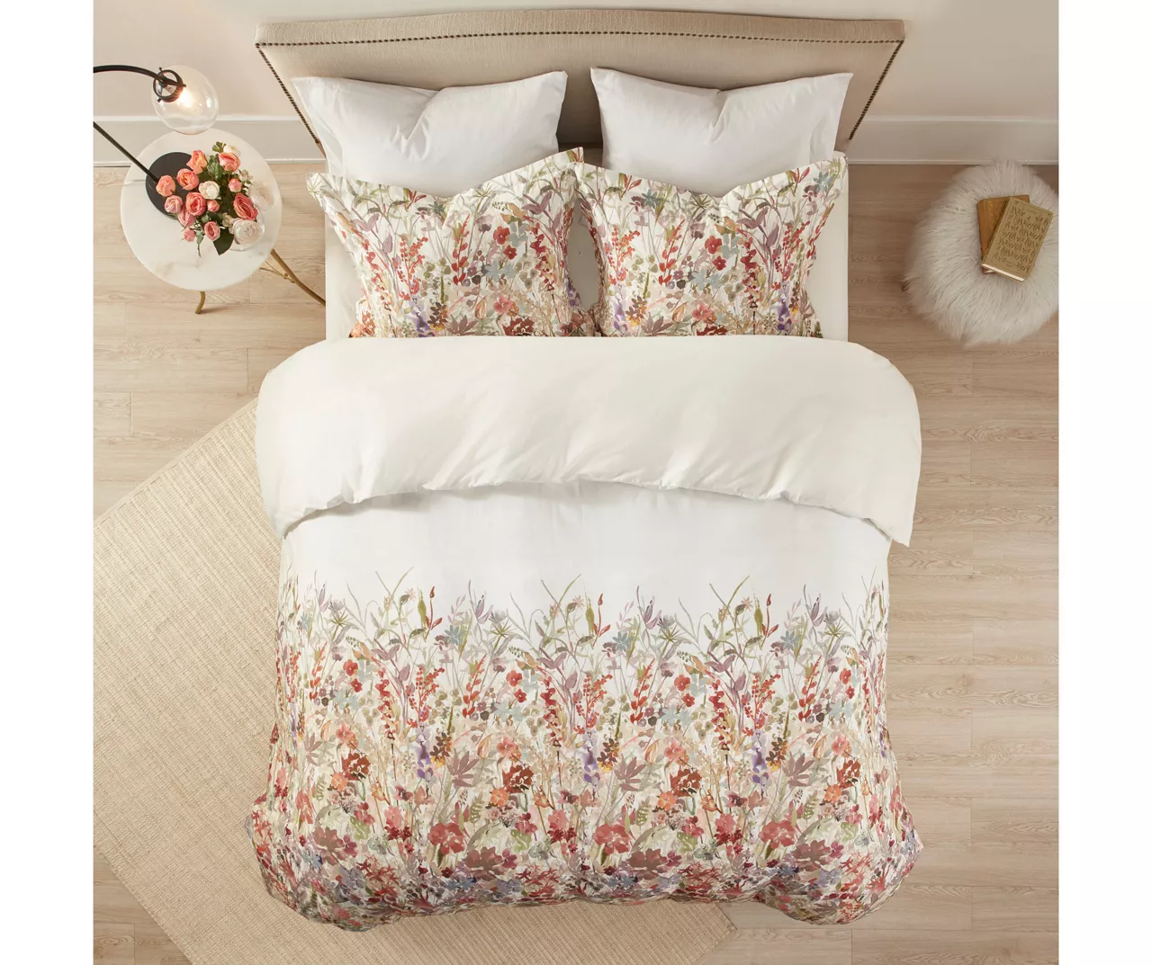 Julia Watercolor Floral Duvet Cover Set 6 Julia Watercolor Floral Duvet Cover Set - Image 4