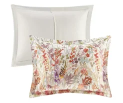 Julia Cream & Multi-Color Watercolor Floral Queen 7-Piece Comforter Set -Home Store 810590848 810590847 810590846 5 1