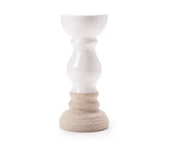 Real Living Grecian Getaway Ivory & Beige Pillar Candle Holder