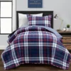 Lush Decor Grayson Farmhouse Navy & Red Plaid Reversible Quilt Set -Home Store 810595935