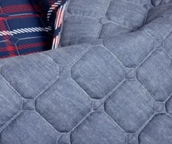 Lush Decor Grayson Farmhouse Navy & Red Plaid Reversible Quilt Set 23 Lush Decor Grayson Farmhouse Navy & Red Plaid Reversible Quilt Set -Home Store 810595935 4