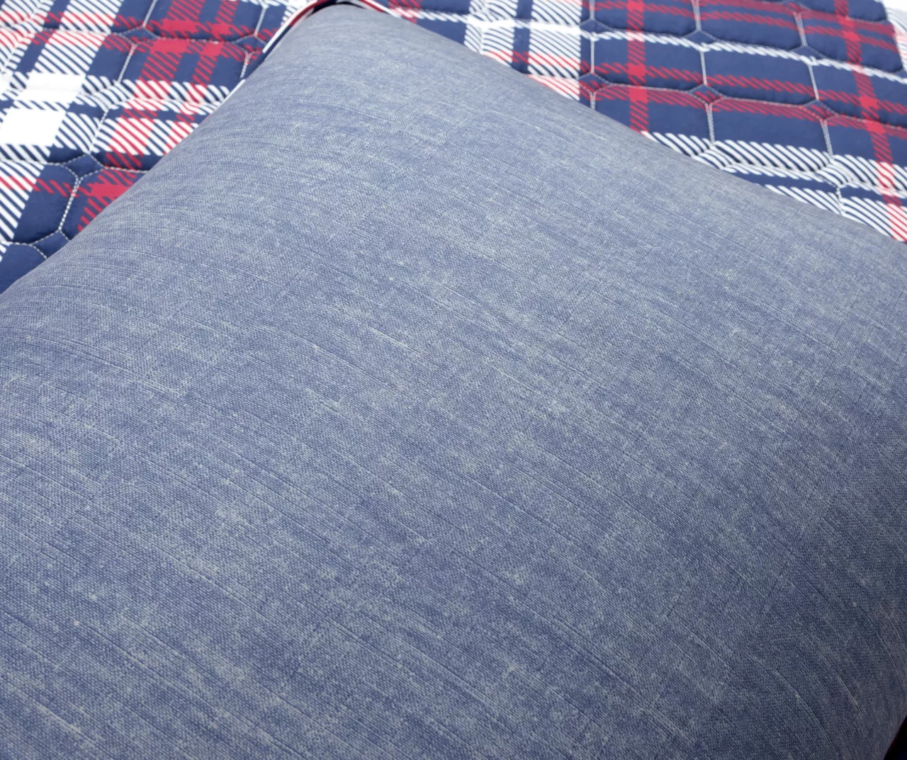 Lush Decor Grayson Farmhouse Navy & Red Plaid Reversible Quilt Set 10 Lush Decor Grayson Farmhouse Navy & Red Plaid Reversible Quilt Set - Image 8