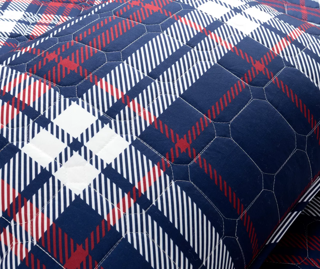 Lush Decor Grayson Farmhouse Navy & Red Plaid Reversible Quilt Set 16 Lush Decor Grayson Farmhouse Navy & Red Plaid Reversible Quilt Set - Image 14