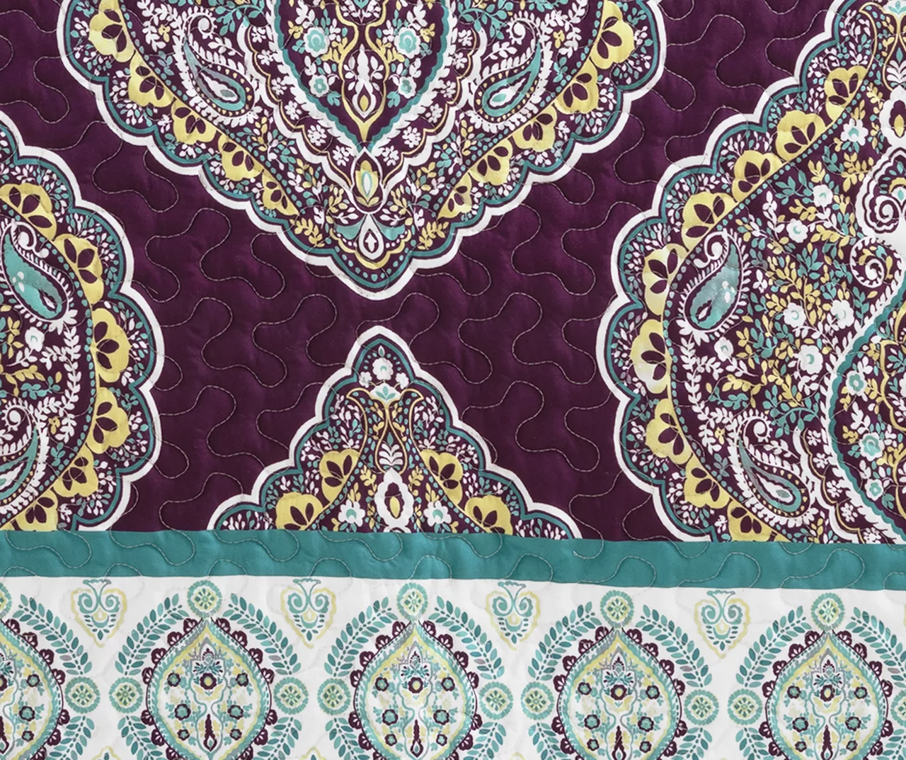 Lush Decor Harley Purple & Turquoise Paisley Arabesque Quilt Set 13 Lush Decor Harley Purple & Turquoise Paisley Arabesque Quilt Set - Image 11
