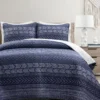 Hygge Navy & White Geometric Reversible Full/Queen 3-Piece Quilt Set -Home Store 810595990