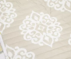 Lush Decor Leah Yellow & Gray Floral Reversible Quilt Set -Home Store 810595998 3