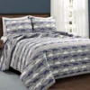 Navy & Gray Dinosaur Reversible Twin 2-Piece Quilt Set -Home Store 810596002