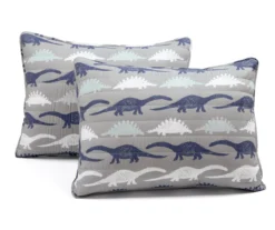 Navy & Gray Dinosaur Reversible Twin 2-Piece Quilt Set -Home Store 810596002 5