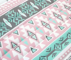 Pink & Aqua Boho Llama Reversible Twin 2-Piece Quilt Set 12 Pink & Aqua Boho Llama Reversible Twin 2-Piece Quilt Set -Home Store 810596018 2