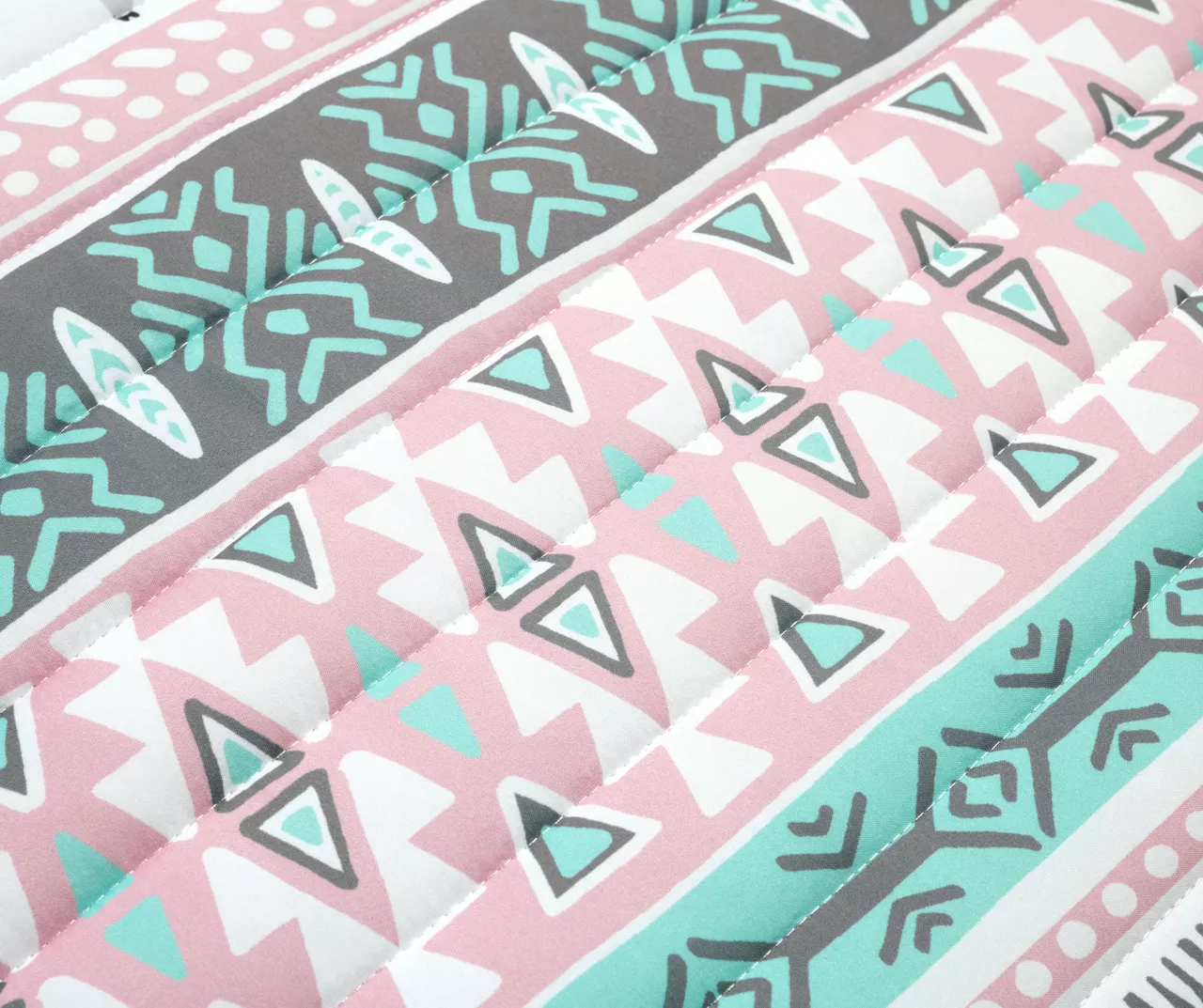 Pink & Aqua Boho Llama Reversible Twin 2-Piece Quilt Set 5 Pink & Aqua Boho Llama Reversible Twin 2-Piece Quilt Set - Image 3