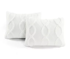 Lush Decor Avon White Ruffled Helix Pattern Quilt Set 20 Lush Decor Avon White Ruffled Helix Pattern Quilt Set -Home Store 810596040 5