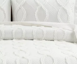 Lush Decor Avon White Ruffled Helix Pattern Quilt Set 22 Lush Decor Avon White Ruffled Helix Pattern Quilt Set -Home Store 810596041 2