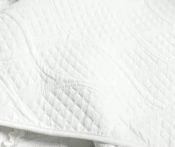 Lush Decor Avon White Ruffled Helix Pattern Quilt Set 23 Lush Decor Avon White Ruffled Helix Pattern Quilt Set -Home Store 810596041 3