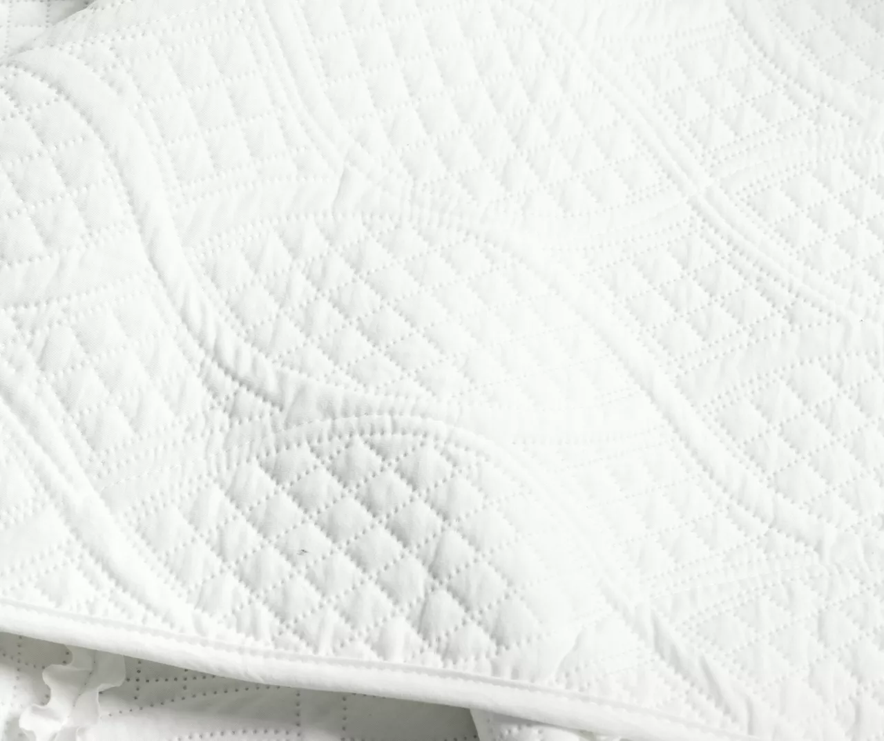 Lush Decor Avon White Ruffled Helix Pattern Quilt Set 12 Lush Decor Avon White Ruffled Helix Pattern Quilt Set - Image 10