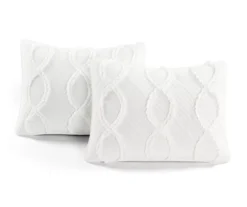 Lush Decor Avon White Ruffled Helix Pattern Quilt Set 25 Lush Decor Avon White Ruffled Helix Pattern Quilt Set -Home Store 810596041 5