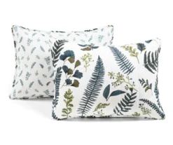 Lush Decor Devonia White & Green Botanical Reversible Cotton Quilt Set -Home Store 810596064 7