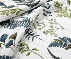 Lush Decor Devonia White & Green Botanical Reversible Cotton Quilt Set -Home Store 810596065 3