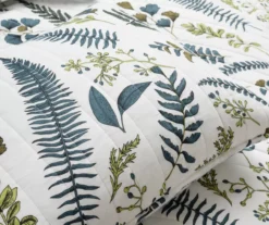 Lush Decor Devonia White & Green Botanical Reversible Cotton Quilt Set -Home Store 810596065 5