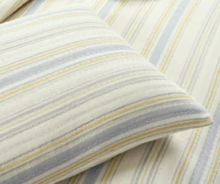 Lush Decor Solange Yellow & Gray Stripe Cotton Quilted Coverlet Set -Home Store 810596088 4