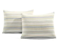 Lush Decor Solange Yellow & Gray Stripe Cotton Quilted Coverlet Set -Home Store 810596088 6