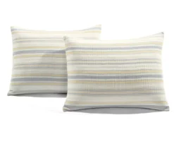 Lush Decor Solange Yellow & Gray Stripe Cotton Quilted Coverlet Set -Home Store 810596089 6