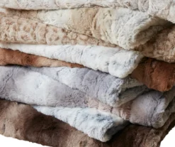 Marselle Stripe Faux Fur Heated Throw, (50" X 70") -Home Store 810598131 8