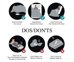 Marselle Stripe Faux Fur Heated Throw, (50" X 70") -Home Store 810598131 9