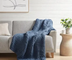 Chunky Double-Knit Handmade Throw, (50" X 60") -Home Store 810598133 1