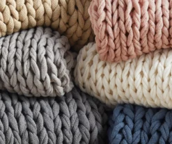 Chunky Double-Knit Handmade Throw, (50" X 60") -Home Store 810598134 8