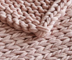 Chunky Double-Knit Handmade Throw, (50" X 60") -Home Store 810598135 5