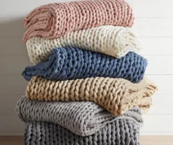 Chunky Double-Knit Handmade Throw, (50" X 60") -Home Store 810598135 7