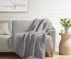 Chunky Double-Knit Handmade Throw, (50" X 60") -Home Store 810598136 1