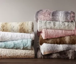 Marselle Stripe Oversize Faux Fur Throw, (60" X 70") -Home Store 810598163 6