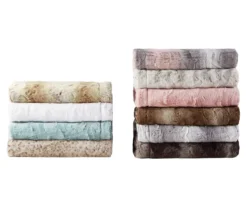 Marselle Stripe Oversize Faux Fur Throw, (60" X 70") -Home Store 810598163 7