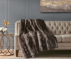 Marselle Stripe Oversize Faux Fur Throw, (60" X 70") -Home Store 810598170 1
